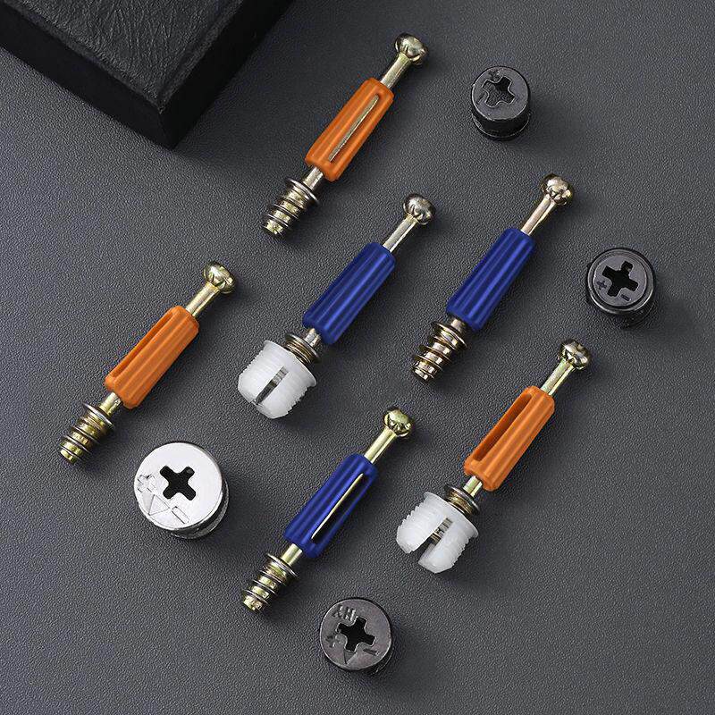 板式家具三合一连接件40自攻四瓣快装杆10mm12厘15厘加厚偏心轮