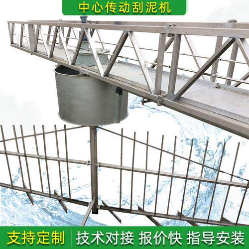 定制中心传动刮泥机悬挂垂架式周边全半桥行车桁效沉淀池浓缩机