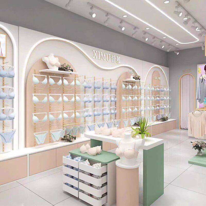 内衣店展示柜袜子货柜睡衣家居服陈列柜文胸货架内裤中岛免费设计