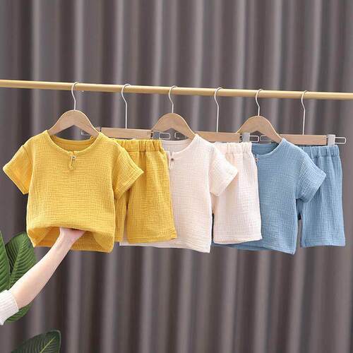 Baby Kids Girls Clothes Short Sets Summer Toddler Boy Cotton