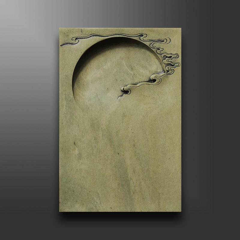 国家非遗 肇庆端砚砚台《拨云见日》绿端砚台作品 精品手工肇庆端