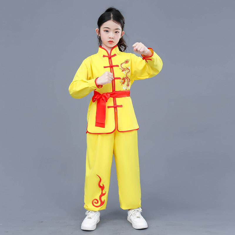 正品新款儿童武术服练服功中国风演舞狮舞出龙服武术服十一表演服