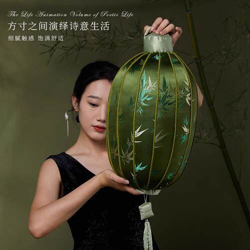 新中式氛围感灯笼抱枕客厅装饰异形创意挂件中国风摆件圆柱形靠枕