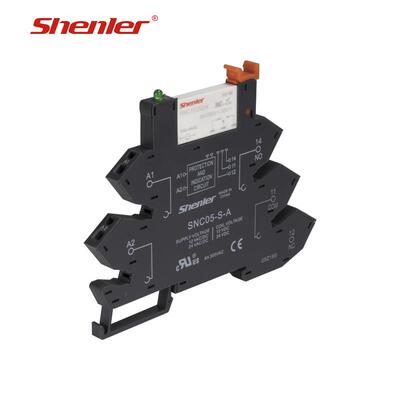 超薄中间继电器1组常开直流dc24v12v48v60v6a薄型式继电器