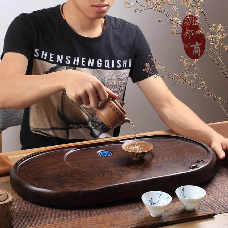 黑檀木茶盘鸡翅木茶盘实木茶托盘整块大号小号茶台茶海茶池