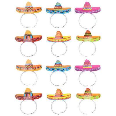 12 Pcs Headband Wide Brimmed Hat Mexican Party Hats Fiesta