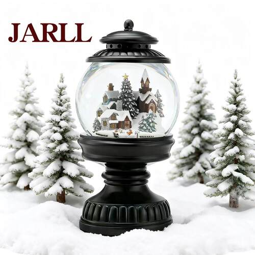 高端超大型水晶球音乐盒八音盒飘雪花JARLL摆件女生生日收藏礼物