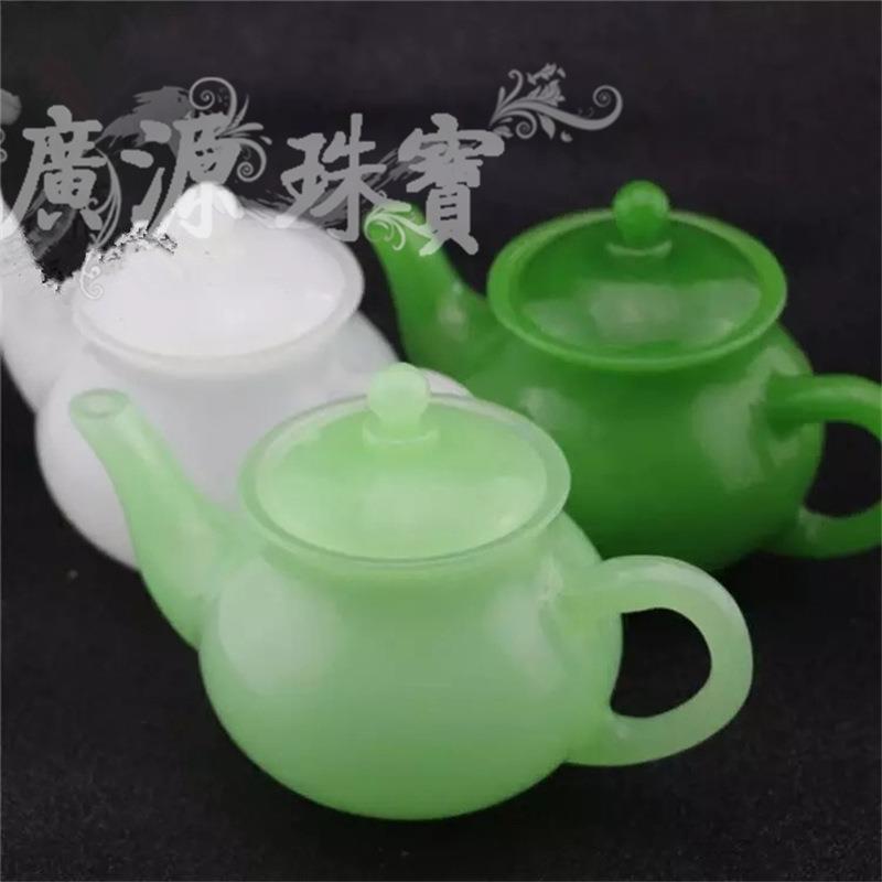 厂家直供白玉碧玉玉茶具套装酒壶功夫茶茶具酒具送礼带包装盒