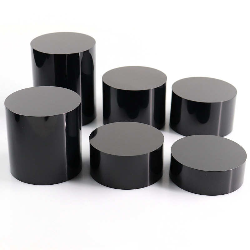 跨境亚克力黑色圆柱落地展示架 珠宝首饰展会亮面商品聚会展示台