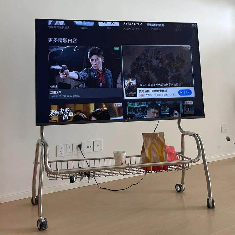 不幕锈钢电视示支架金寸属无品牌/带轮可移动客厅家用显器支架挂