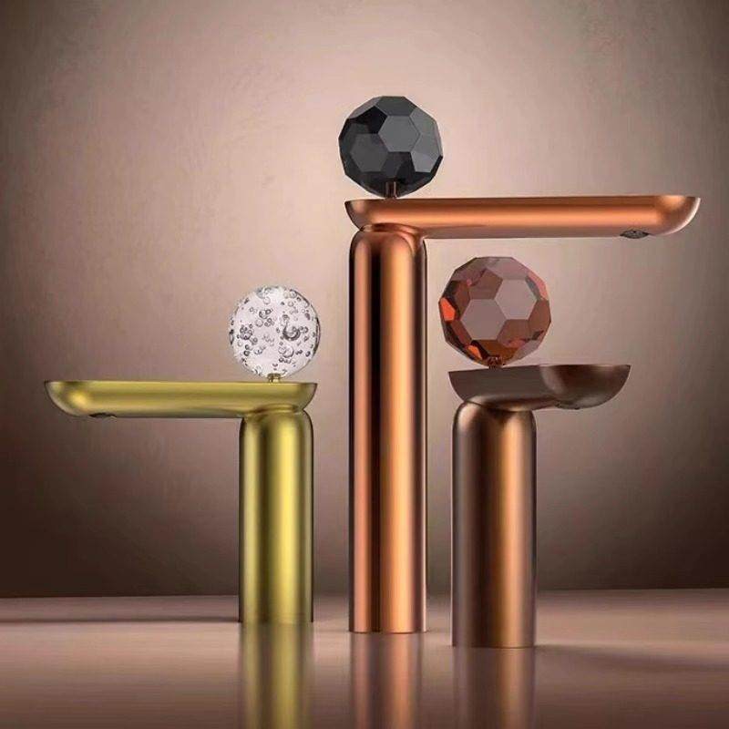 意式水晶面盆水龙头捷仕珍珠金色单孔艺术冷热台盆龙头铜,家装主材,面盆龙头,淘宝优惠券,粉丝福利购,淘宝优惠卷