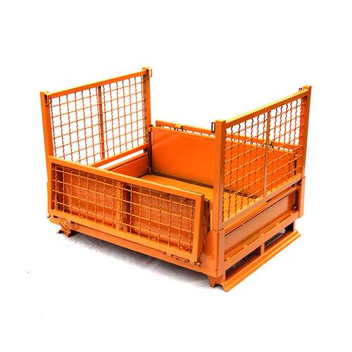 苏州厂家供物料叠周箱折式钢板箱重转型金属料箱可堆式金属GJF料