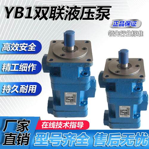 双联叶片泵YB1-10/6YB1-16/10YB1-25/16YB1-63/25液压齿轮油泵
