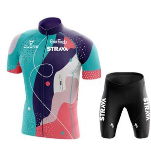 儿童平衡骑行服短袖套装男女春秋夏季登山自行车骑行衣透气速滑服