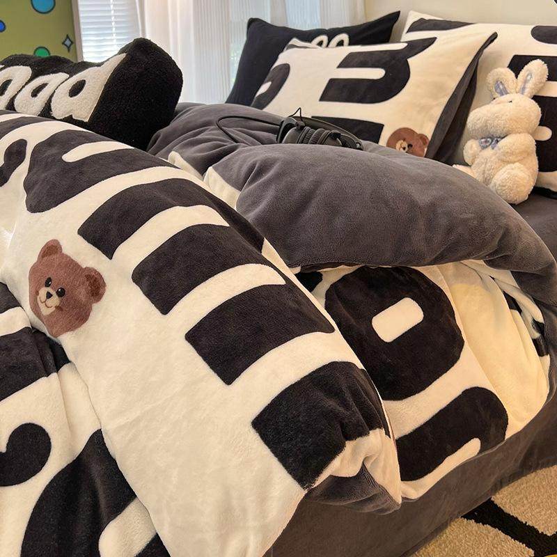 加厚牛奶绒被套单件冬季家用双人珊瑚绒被罩宿舍单人加绒被套,床上用品,学生床品套件,淘宝优惠券,粉丝福利购,淘宝优惠卷