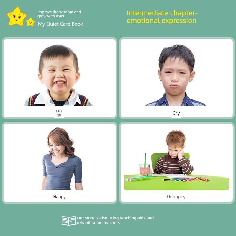 情绪卡片认知脸谱图真人情感表情管理表达儿