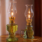 复古老式 煤油灯玻璃马灯用油火水灯怀旧老油灯供佛长明灯酒精灯盏