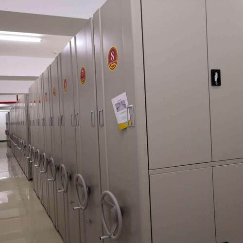 钢制手摇案密能架gw0052智电动档案集室档密集柜