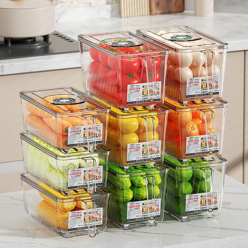 日本冰箱收纳盒厨房食物保鲜盒食品级冷冻专用水果蔬菜鸡蛋储物盒