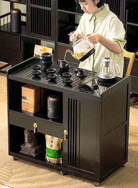 移动新中式茶台茶桌家用桌放阳台办泡可茶RHC一整套公室茶水柜小