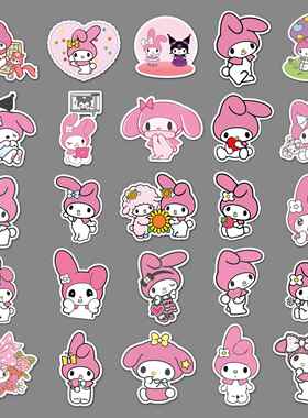 50张美乐蒂涂鸦个性卡通动画DIY水杯笔记本行李箱贴纸