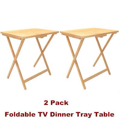 Folding TV Tray Tables Dinner Side Table for Eating at Couch