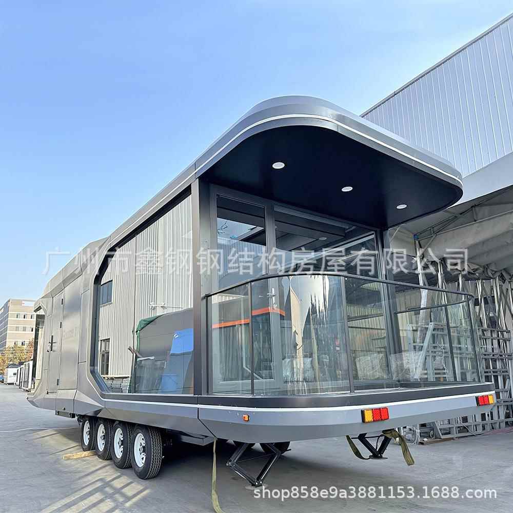 景区营地度假村星空房微宿移动房轻钢别墅民宿拖挂式小型房屋