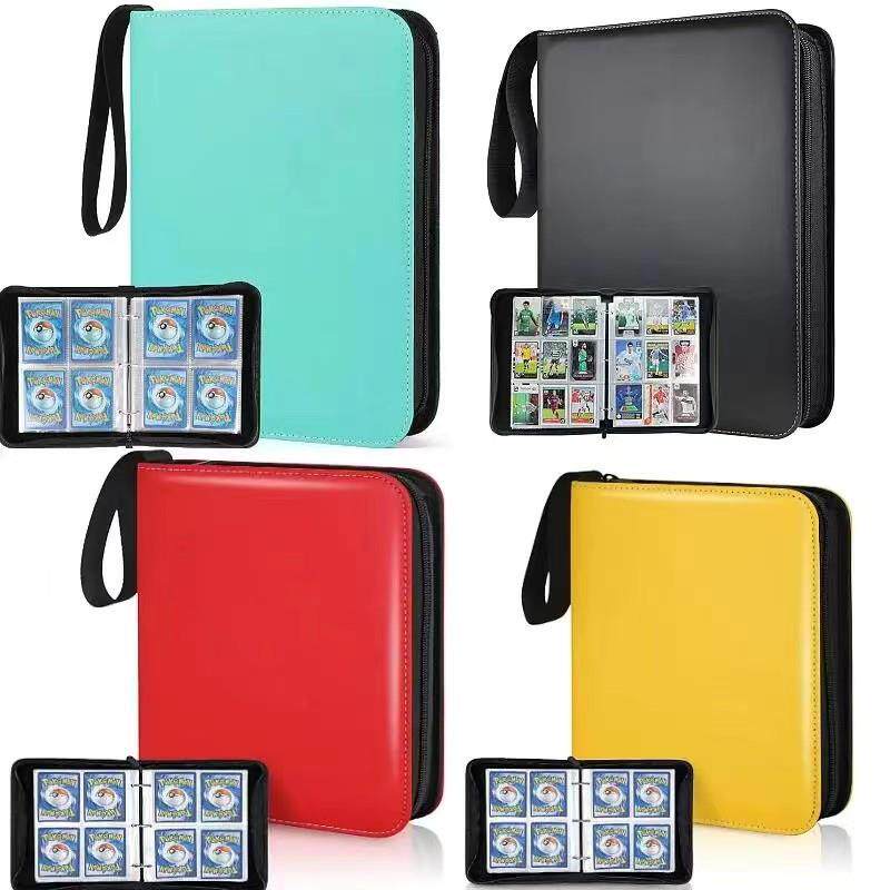 纯色卡册神奇宝贝游戏卡片收纳包四格400卡位九格PU收集册