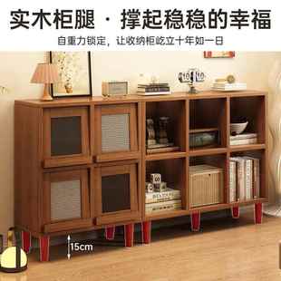 实木餐边柜客厅茶DOT柜收纳胡水桃色子柜沙发边柜靠墙柜落地置物