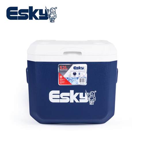 esky户外露营带轮拉杆保温箱52升大容量车载多功能海钓保鲜冷藏箱