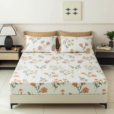 纯棉夹绗棉笠全棉缝棉床笠纯棉床床罩防滑加厚YL240618亲夹肤床垫