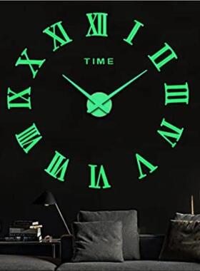3D Luminous Large Wall Clock Modern Design DIY Digital Table