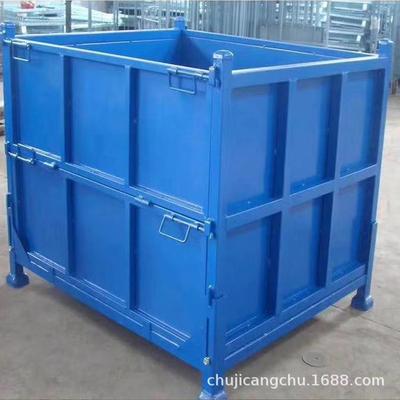 重型金属周箱钢转制仓物料铁质零件堆垛框箱折储叠金属周BOI转箱