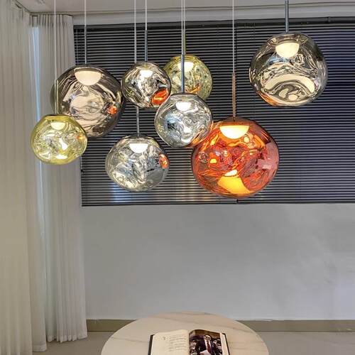 现代简约熔岩吊灯北欧设计师别墅楼梯长loft复式楼客厅个性餐厅灯