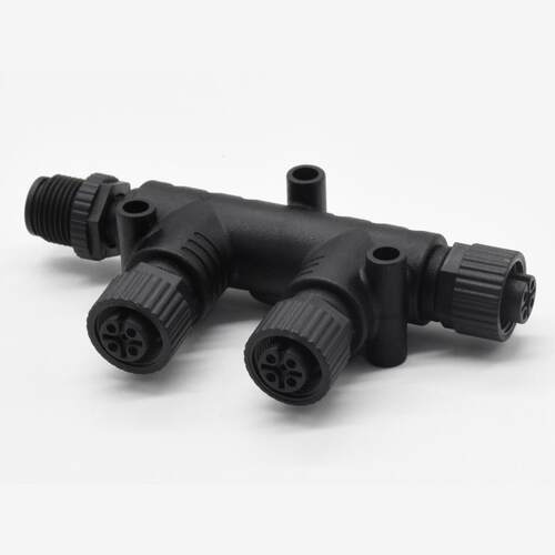 西赛姆NMEA 2000网络系统T型转接头分配器M12 5芯防水塑料连接器
