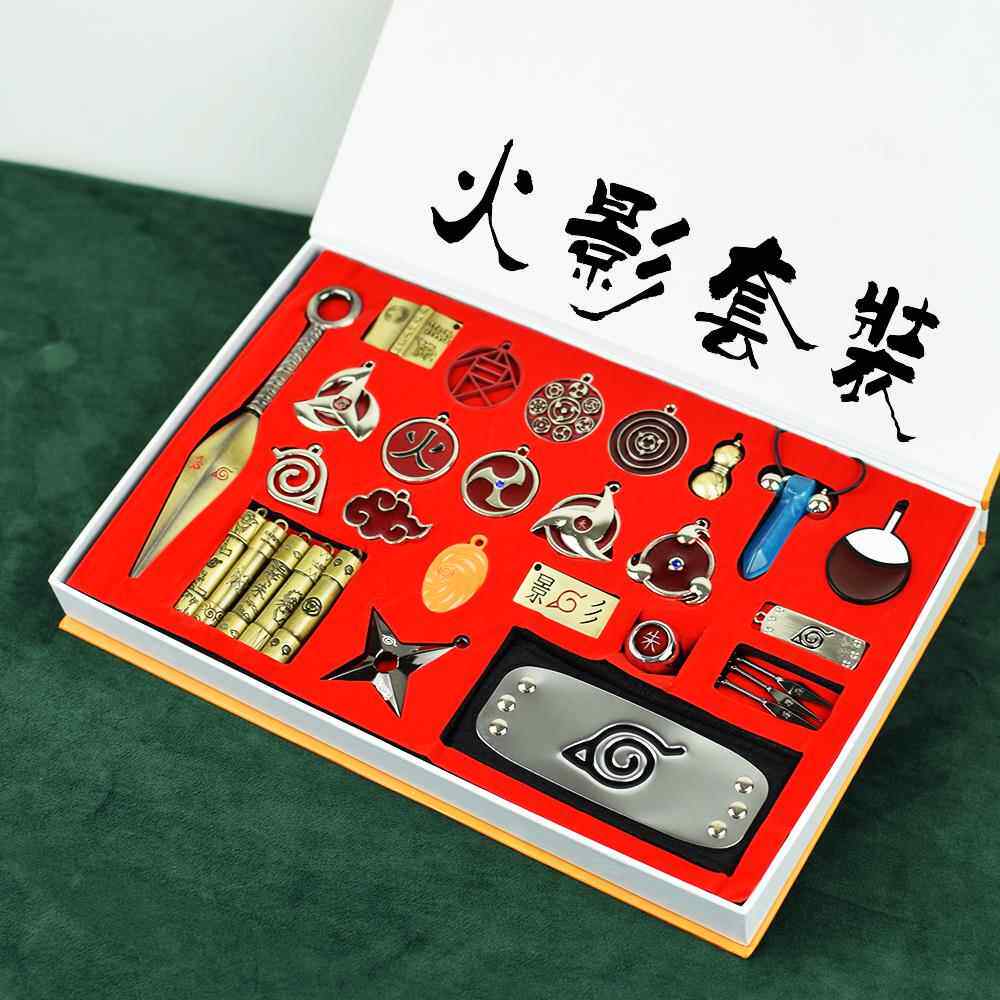 火影兵器模型鸣人手办摆件周边金属挂件徽章手里剑武器玩具未开刃