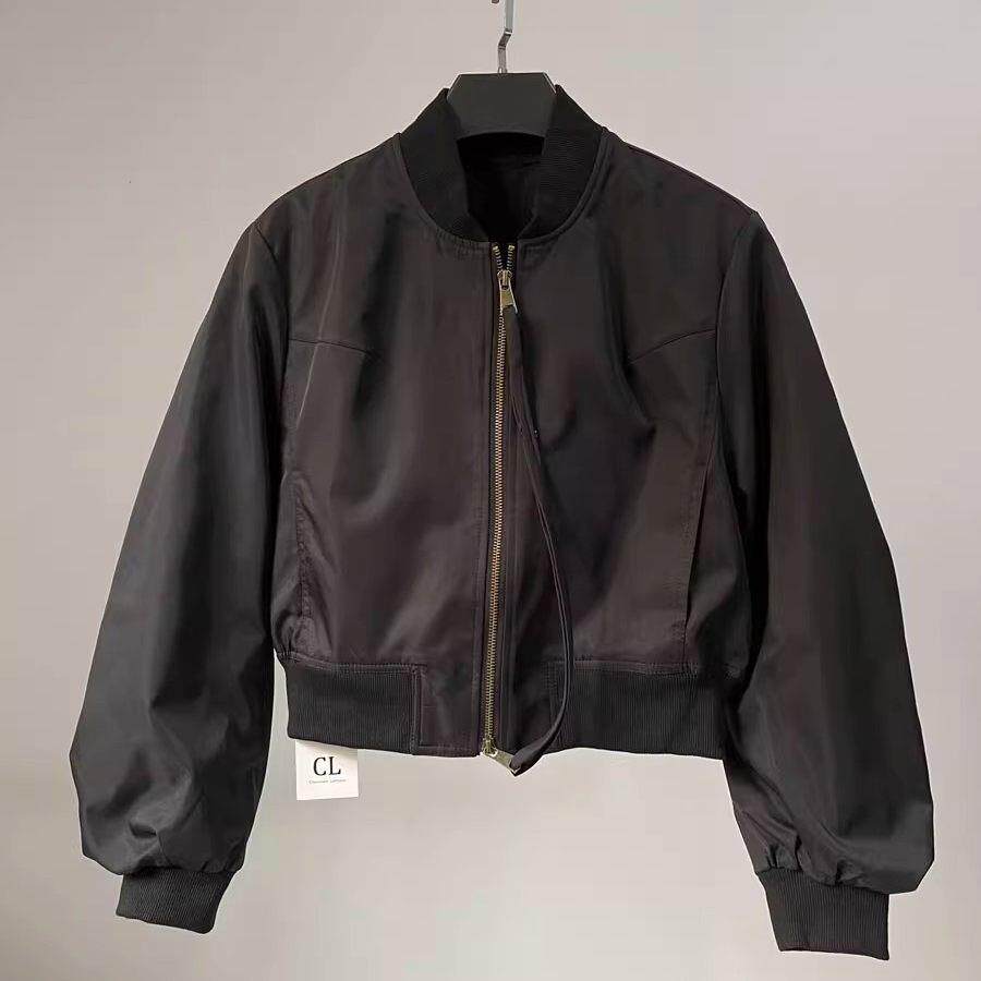韩版高腰短款飞行服夹克上衣女春秋街头博主立领棒球服百搭外套潮