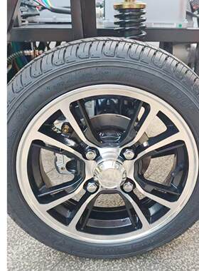 老年代步车电动三轮四轮汽车125/135/65/70R12铝合金备用轮胎轮毂
