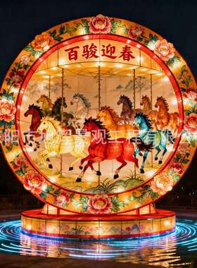 马年花灯春节国庆节假日活动花灯来图公园广场街道亮化彩灯2026年