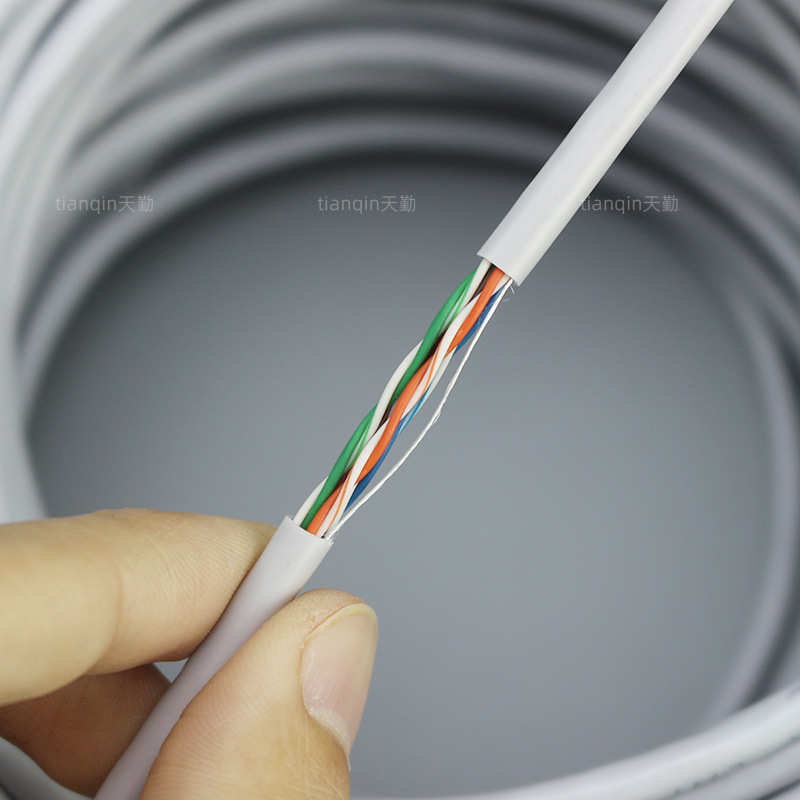 室内超五类网线家用铜包铝宽带网络线8芯 cat5e电脑网线厂家300米