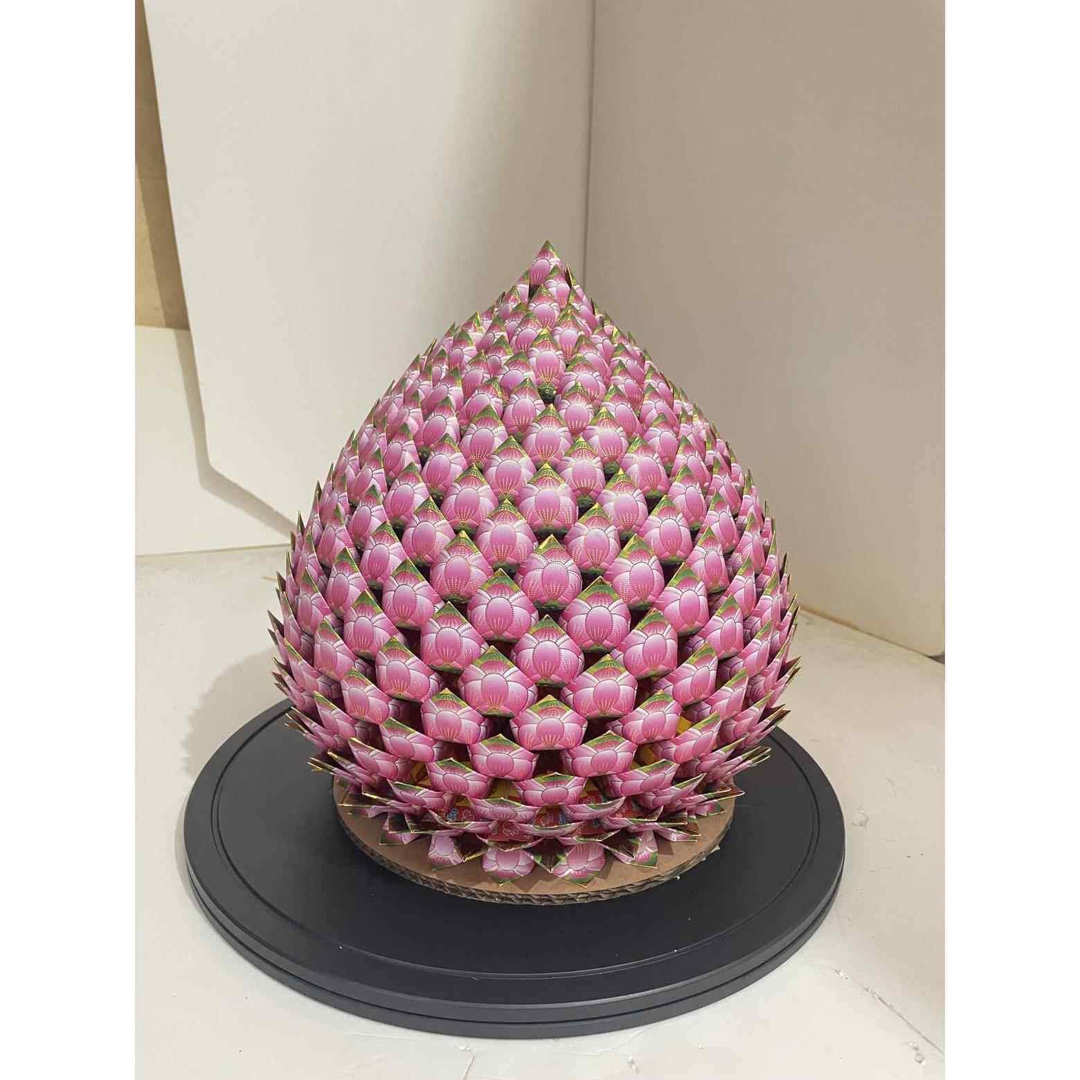 33*28 彩色金纸 特色工艺品 手工折纸品 文化用品莲花菠萝成品1个