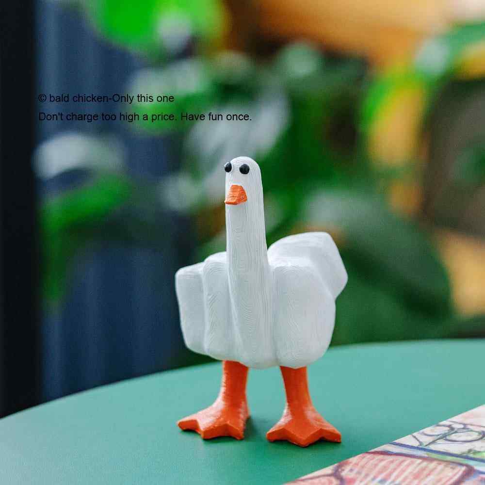 秃鸡！Duck You！给朋友送一个中指鸭 创意小礼物桌面装饰品摆件,家居饰品,桌面摆件,淘宝优惠券,粉丝福利购,淘宝优惠卷