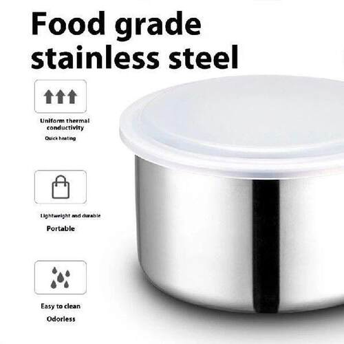 Portable Electric Lunch Box with 4 Stainless Steel