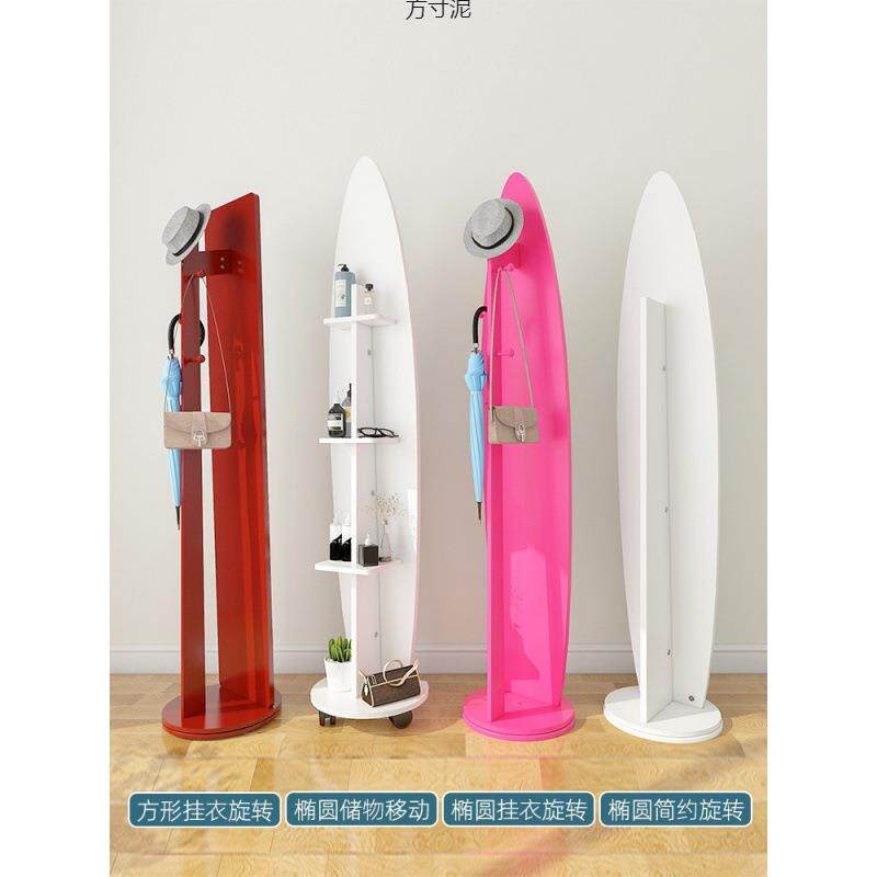 穿衣镜子家用卧女室试衣衣架一WAK体可旋转移动立体式身落地立镜
