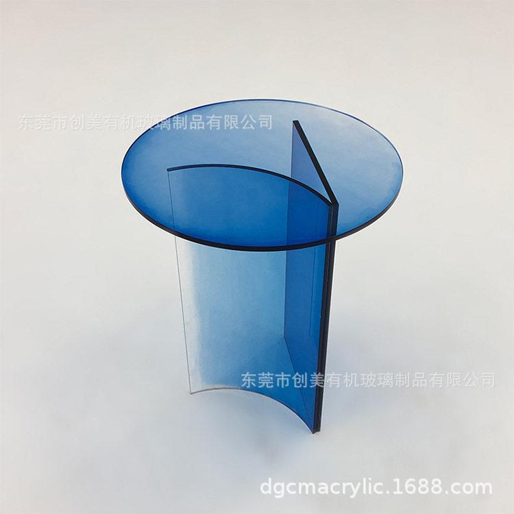 亚克力茶几北欧设计师创意边几圆形现咖啡桌客厅沙发旁轻奢茶几