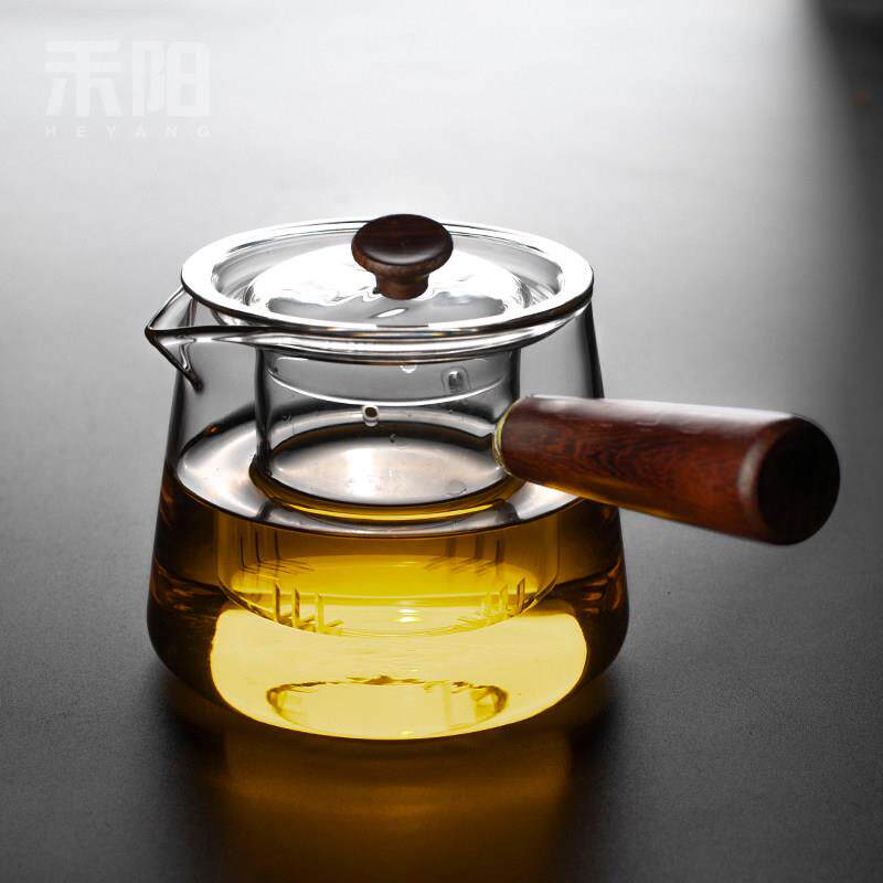 禾阳玻璃茶壶泡茶家用侧把煮茶壶耐高温加厚泡茶壶茶水分离花茶壶