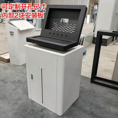 plc电控柜琴式控制台斜面控制柜操作台设备移动式触摸屏配电箱