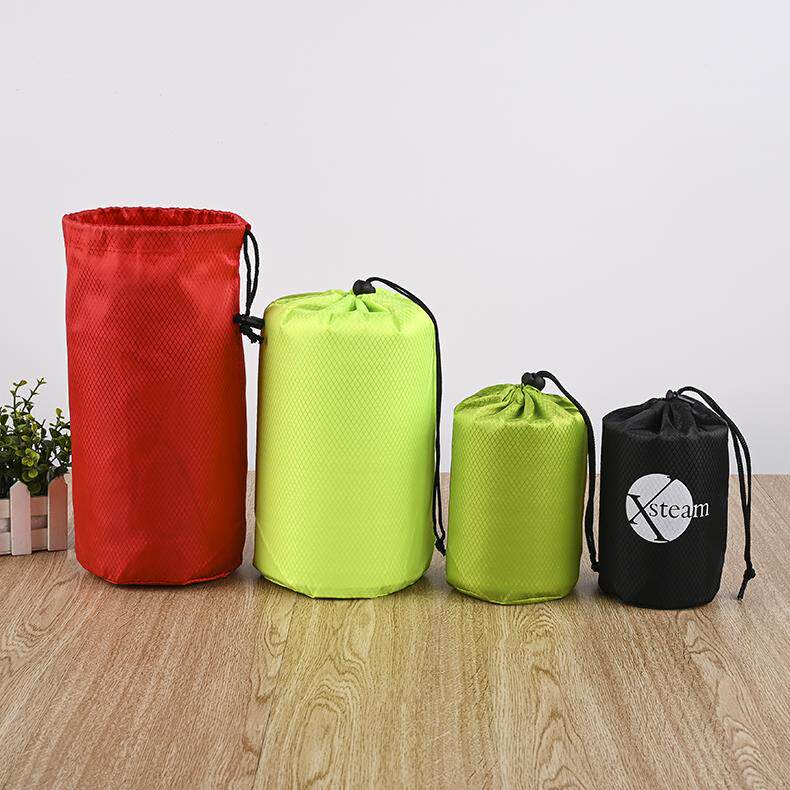 菱形格涤纶收纳袋尼龙束口袋圆筒抽绳袋牛津布袋子现货可定制尺寸