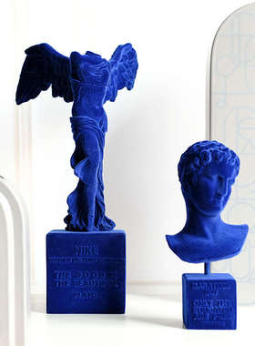 胜利女神植绒石膏树脂现代北欧式胜利女神sophia艺术品雕塑像摆件