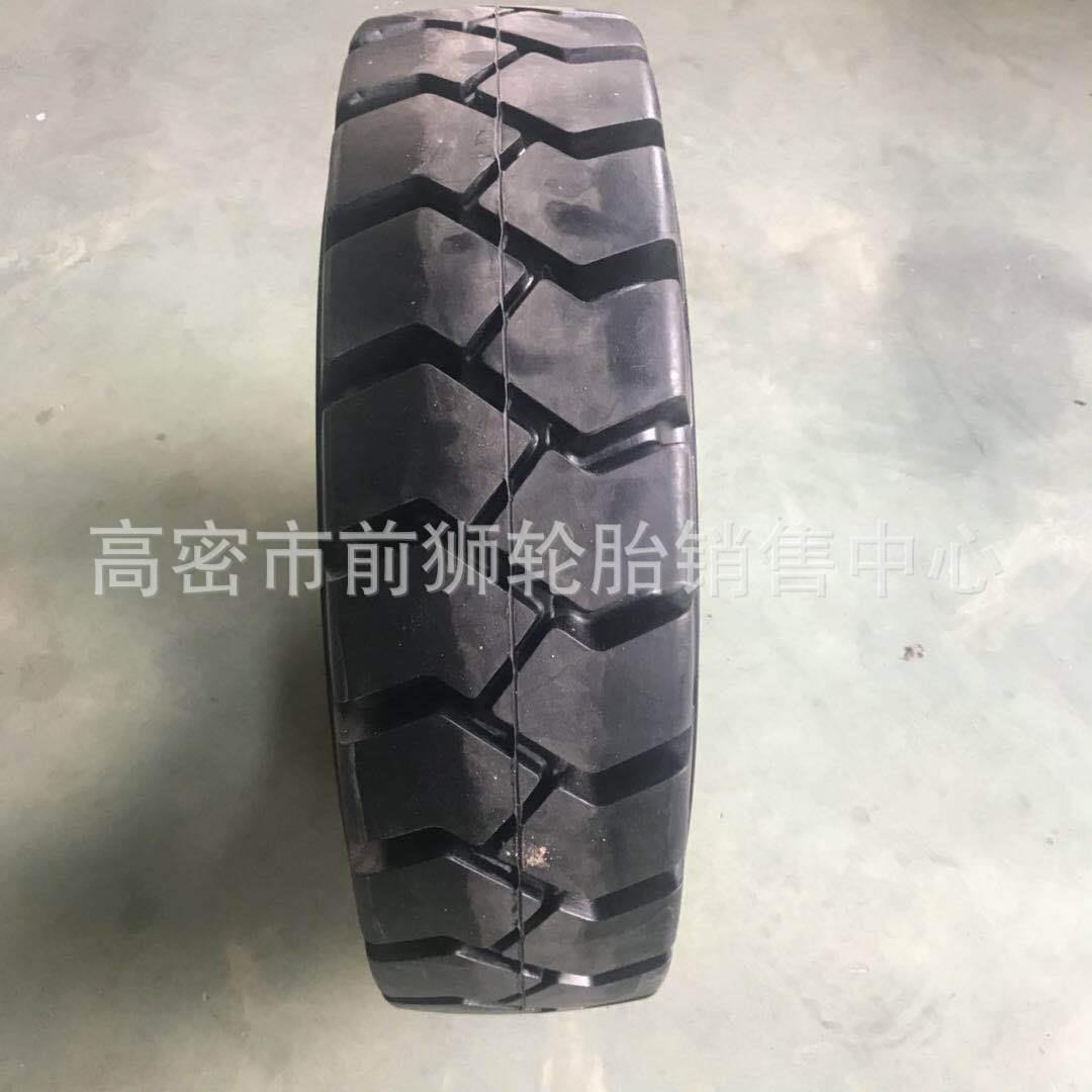 实心轮胎后650-10叉车充气轮胎前28*9-15实心3吨带孔合力杭叉